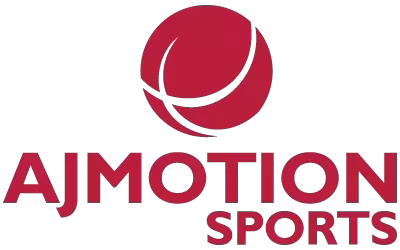 AJ Motion Sports logo in red.